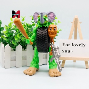 Cross Border New Shan Hai Jing Monster Tire Elefante Figura construible AI Modelo Decoración de escritorio Coleccionable al por mayor - Product Image 1