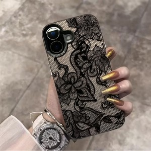 Funda para Teléfono Móvil con Diseño de Encaje Floral, Antihuellas, Electrochapada, Estilo Ins, para <span class=keywords><strong>iPhone</strong></span> 17/15/14/13/<span class=keywords><strong>11</strong></span> <span class=keywords><strong>Pro</strong></span> Max/16 <span class=keywords><strong>Pro</strong></span> - Product Image 1