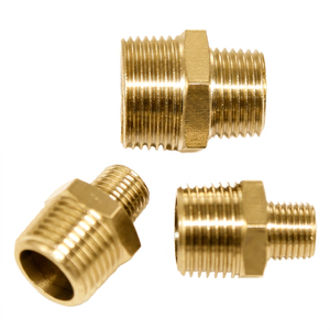 Raccord hexagonal réducteur en laiton personnalisé de haute qualité (AOL-011) SAE # Fabricants et détaillants de composants de raccords de plomberie 130137 - Product Image 1