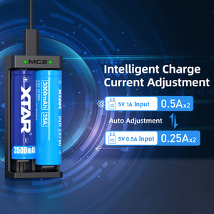 Chargeur de batterie universel rapide XTAR MC2 USB-C avec logo OEM pour batteries Li-ion rechargeables <span class=keywords><strong>14500</strong></span> 16340 18650 26650 21700 - Product Image 2