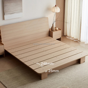 129206 Quanu Optional Headboard <b>Bed</b> <b>Frame</b> Wood King <b>Platform</b> Multi Functional Japanese Style 129206 Japanese Style Tatami <b>Bed</b> 12 - Product Image 4