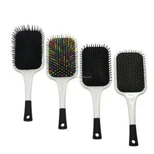 Super Customized Logo High Quality heat resistant paddle hair brush with detachable handle and boar bristle