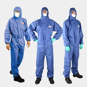 Ppe Type 56 Factory Wholesale Non Woven Chemical Safety Protective Clothing Disposable Coverall Working Uniform