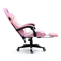 Chaise de jeu rose ALINUNU ODM OEM pour usage domestique, chaise de jeu RGB avec massage et inclinaison