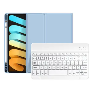 Étui de luxe en cuir et Silicone pour tablette, housse de clavier, anti-chocs, pour iPad air 5 4 3 2 1 Mini 6 5 4 3 2 1, meilleure vente