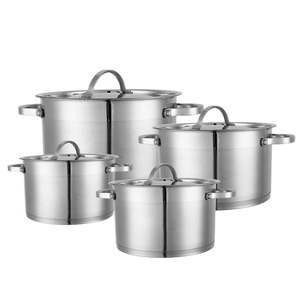 <span class=keywords><strong>Olla</strong></span> de Cocina Clásica de Acero Inoxidable 201, Fabricada por el Fabricante Original, Forma Recta, Apta para Inducción, con Tapa de Acero Inoxidable - Product Image 1