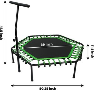Mini Trampolino per Fitness ed Esercizio - Attrezzatura per Salti Rotonda da 90 cm per Adulti - Product Image 2