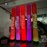 5m Personnalisé Scellé TPU Tube Inflat Pilier Racing Publicité Air Sign Colonnes Gonflables pour Événements