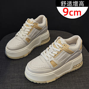 Zapatos Oxford con Luces para Mujer, de Cuero Grueso, de Caña Alta, Blancos, Nuevos de Primavera, Casuales, Cómodos y Ligeros - Product Image 4