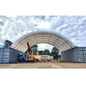 Tentes dôme de stockage en acier pour conteneurs maritimes, avec membrane en tissu PVC robuste, conception personnalisée, vente en gros directe usine Chine - Product Image 5