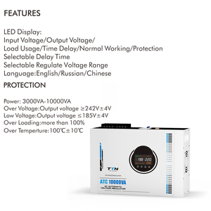 <span class=keywords><strong>Stabilisateur</strong></span>/régulateur <span class=keywords><strong>de</strong></span> <span class=keywords><strong>tension</strong></span> automatique monophasé Triac 220V 1000VA <span class=keywords><strong>5000VA</strong></span> 10KVA pour réfrigérateur, <span class=keywords><strong>prix</strong></span> d'usine - Product Image 2