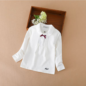 Blusas y Camisas de Manga Larga para Niñas, Lisas, de Alta Calidad, Sostenibles, con Lazo, Gran Venta - Product Image 1