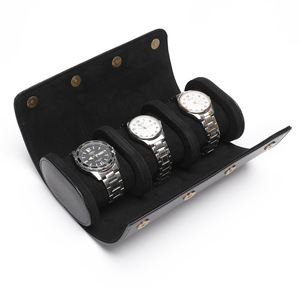 Biểu Tượng Tùy Chỉnh 1 <span class=keywords><strong>3</strong></span> Khe Cắm Chính Hãng Crazy Horse Da Cán Du Lịch Đồng Hồ Trường Hợp Nhung Cổ Tay Đồng Hồ Pouch Tùy Chỉnh In Sang Trọng Đồng Hồ - Product Image 2