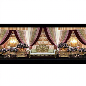 Scène de mariage musulmane Nayab Jharokha, décor exclusif pour la cérémonie Walima, fabricant de scènes de Sangeet pour mariage - Product Image 1