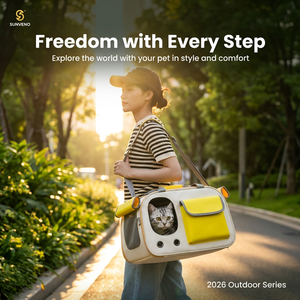 حقيبة ظهر محمولة للحيوانات الأليفة قابلة للتنفس ومناسبة لجميع الفصول، حقيبة سفر للقطط والكلاب، حقيبة ظهر للحيوانات الأليفة للسفر عبر الحدود. - Product Image 1