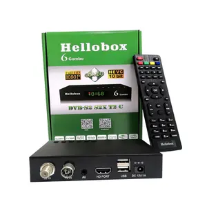 2022 Neueste Set-Top-Box TV Digital Hello box 6 Combo Set-Top-Box Hello box 6 Combo H.265 Decoder T2 S22X HD-Satelliten-TV-Empfänger