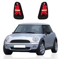 ODPS para BMW Mini Cooper R50 R53 Luz Trasera LED Modificada 01-07 ABS Negro/Ahumado con Lente Rojo Condición Nueva Señales de Giro de 12V