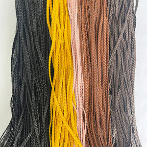 Farbig Geflochtener Gürtel, Gedrehte Seilform, PU-Lederstreifen, Dreifach Geflochtenes Handseil, Gürtelzubehör, Lederseil - Product Image 4