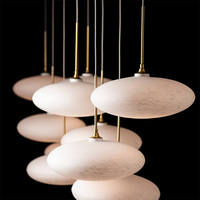 Lustre linéaire en verre en forme de nuage nordique pour salle à manger, moderne, rectangulaire, réglable en hauteur, simple, en verre globe