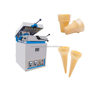 Petit cône gaufré commercial automatique faisant la machine de cône de pizza machine de fabrication de biscuit de gaufrette de tasse de cône comestible de crème glacée - Product Image 1