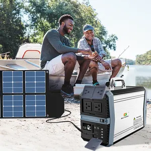 ISO Hersteller Große Kapazität 1000W Tragbare Solar-Generator mit Lithium-1010Wh Kapazität Reine Sinus Welle Inverter System