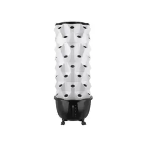 New style interesting rotatable hydroponic pineapple tower grow systems friendly material white color with wheels