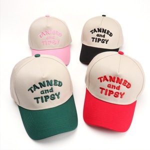 Cappellino da baseball Msmc con ricamo Tanned And Tipsy, unisex, per protezione solare all'aperto, in tela misto poliestere e cotone - Product Image 2