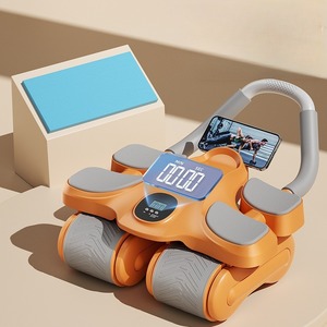 Dụng cụ tập bụng tự động bật trở lại bốn bánh xe, giảm mỡ bụng cho nam nữ, dụng cụ tập thể dục tại nhà, hỗ trợ khuỷu tay cho máy lăn bụng - Product Image 4