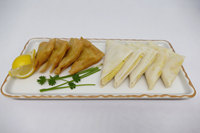 Samosa de Curry con Vegetales Congelados, Certificada Halal, Vegana, Comida Instantánea, Samosa Frita Crujiente con Nuevo Diseño de Caja