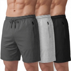 Men's Solid Color Drawstring Mid Waist Quick Dry <b>Shorts</b> With <b>Zip</b> <b>Pockets</b> Casual Sport <b>Shorts</b> Black Gray White - Product Image 1