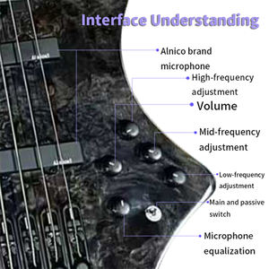 Bajo Eléctrico Profesional de 4 Cuerdas sin Cabezal, Cuerpo de Fresno, Fondo/Lados de Caoba - Product Image 3