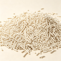 Litière pour chat biodégradable à faible teneur en poussière, en tofu et fibres de pois, agglomérante, à base végétale, jetable aux toilettes, couleur et logo personnalisables, sable pour animaux de compagnie