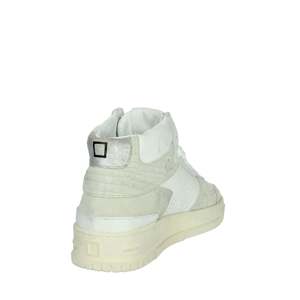 D.A.T.E. Sneakers Donna W411-TH-CA-CC Bianco High Top Chunky con Lacci in Vera Pelle e Suola Ammortizzata - Product Image 3