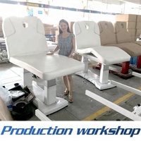 Lit de massage électrique robuste pour spa, dossier et repose-pieds réglables, capacité de charge de 200 kg, en cuir, pour salon de beauté BN-A201