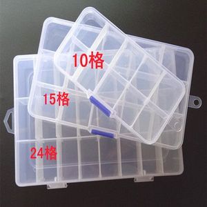 Boîte à perles pour bijoux, organisateur de rangement en résine plastique à 10 compartiments pour outils de fabrication de bijoux, forme rectangulaire - Product Image 2