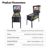 Machine à capsules commerciale à monnayeur, éclairage LED RGB, affichage HD immersif, commandes arcade rétro, multi-jeux, anglais 2