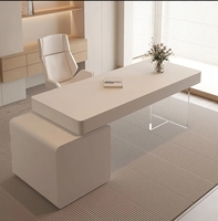 Bureau de style crème bureau blanc pur pour salon de beauté bureau de consultation médicale avec tiroir bureau d'ordinateur