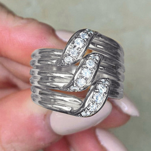 Anello con Design a Più Strati, Stile Elegante, Anello da Dito per Donne - Product Image 6