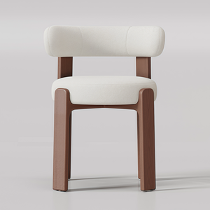 <span class=keywords><strong>Chaise</strong></span> de salle à manger vintage en cuir grain de bois de frêne, style rétro, couleur noyer, luxe léger, haut de gamme - Product Image 5