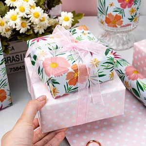 MAYPLUSS Flower <b>Wrapping</b> <b>Paper</b> Roll 17 Inch x 33 Feet Double Side Eco-Friendly Gift Wrap For Wedding Bridal Shower Mother's Day - Product Image 3
