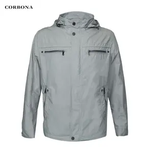 Corbona Nieuwe Heren Oversized Jas Outdoor Mode Multi-Pockets Windjack Jas Marineblauw Groen Parka