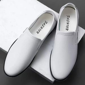 <span class=keywords><strong>Mocasines</strong></span> de cuero PU para hombre, <span class=keywords><strong>mocasines</strong></span> planos para hombre, zapatos de vestir de negocios, zapatos transpirables de moda de verano, calzado negro y blanco, envío directo - Product Image 5
