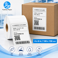 Etiquetas de Envío Térmicas Directas 4x6, Rollo de Etiquetas Térmicas Directas con Revestimiento Superior, Autoadhesivas para Códigos de Barras y Almacenes