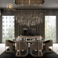 Ensemble de Table à Manger Design de Luxe Européen Moderne, Table à Manger en Bois de Luxe Classique Français, Mobilier de Restaurant