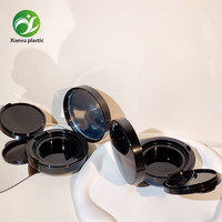 Boîtes à coussin d'air en ABS en gros pour l'emballage cosmétique, boîtes à poudre en plastique personnalisables avec revêtement UV, design scellé vide