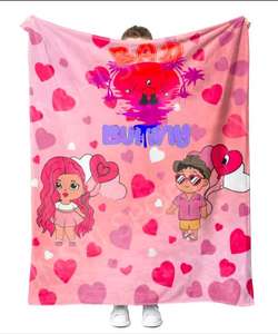 YINSHI logotipo personalizado impreso Xavi <span class=keywords><strong>La</strong></span> Diabla manta tamaño personalizado cantante mexicano <span class=keywords><strong>Karol</strong></span> <span class=keywords><strong>G</strong></span> Peso Pluma viaje sofá mantas - Product Image 3