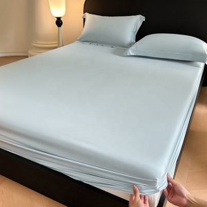 공장 도매 인기 탄성 장착 침대 시트 싱글 침대 장착 시트 장착 시트 침대 - Product Image 5