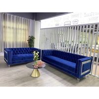 Meubles Chainiti Ensemble de canapés de luxe pour salon et maison Canapé rembourré tufté avec décor acrylique Hot Seller moderne et populaire
