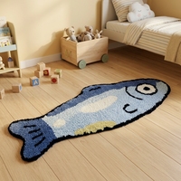 Tapis moderne en polyester doux à motif abstrait, antidérapant, lavable et écologique pour chambre d'enfant
