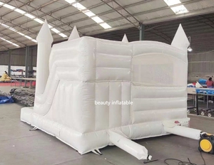 Trắng Nhỏ Pastel Inflatable Lâu Đài Với <span class=keywords><strong>Slide</strong></span> Combo Toddler Bounce House Trượt Cho Đám Cưới Bên - Product Image 6